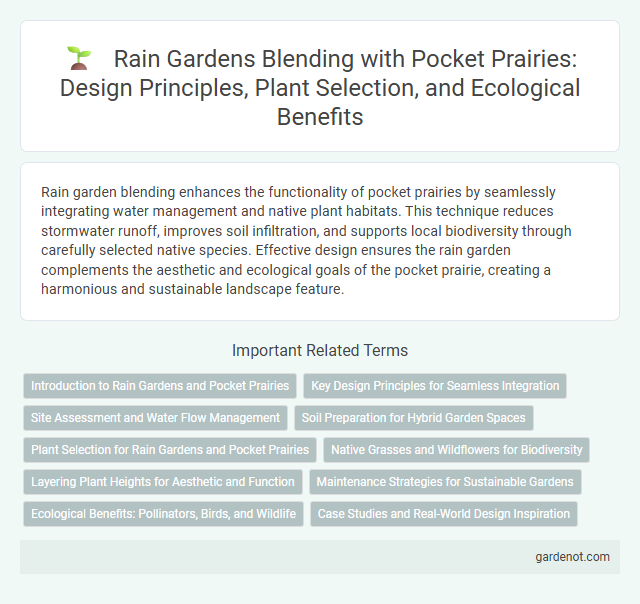 Rain Gardens Blending with Pocket Prairies: Design Principles, Plant Selection, and Ecological Benefits