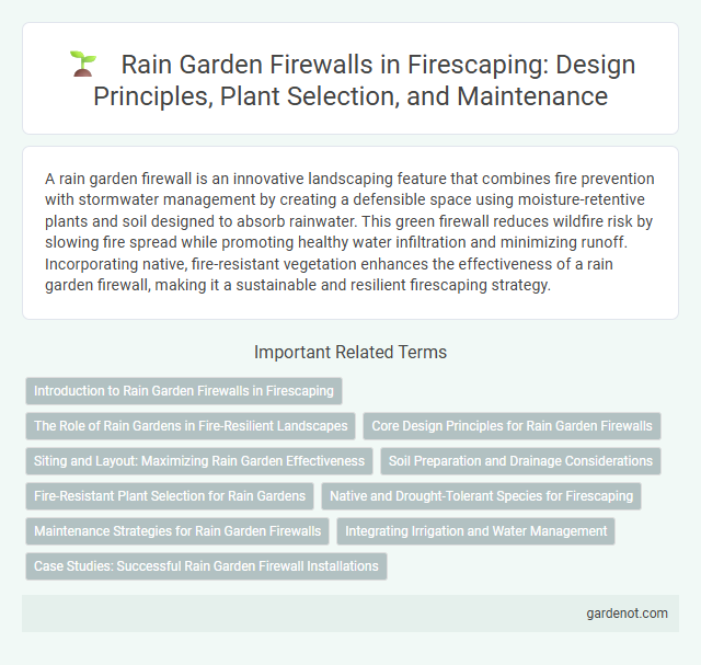 Rain Garden Firewalls in Firescaping: Design Principles, Plant Selection, and Maintenance