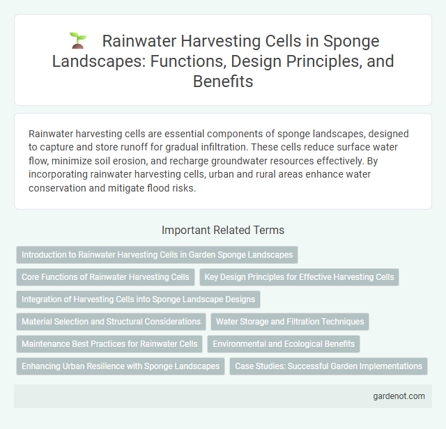Rainwater Harvesting Cells in Sponge Landscapes: Functions, Design Principles, and Benefits
