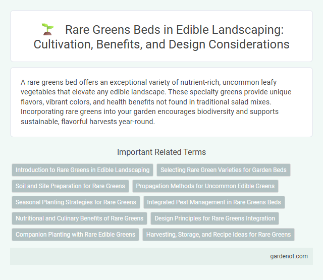 Rare Greens Beds in Edible Landscaping: Cultivation, Benefits, and Design Considerations
