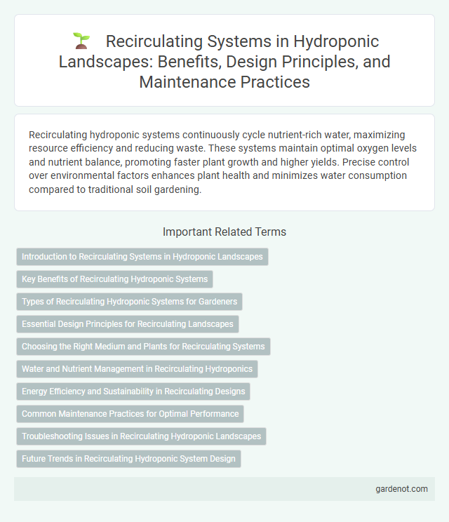 Recirculating Systems in Hydroponic Landscapes: Benefits, Design Principles, and Maintenance Practices