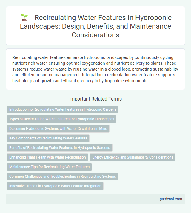 Recirculating Water Features in Hydroponic Landscapes: Design, Benefits, and Maintenance Considerations