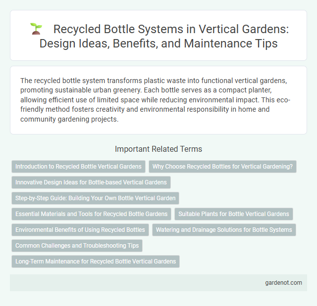 Recycled Bottle Systems in Vertical Gardens: Design Ideas, Benefits, and Maintenance Tips