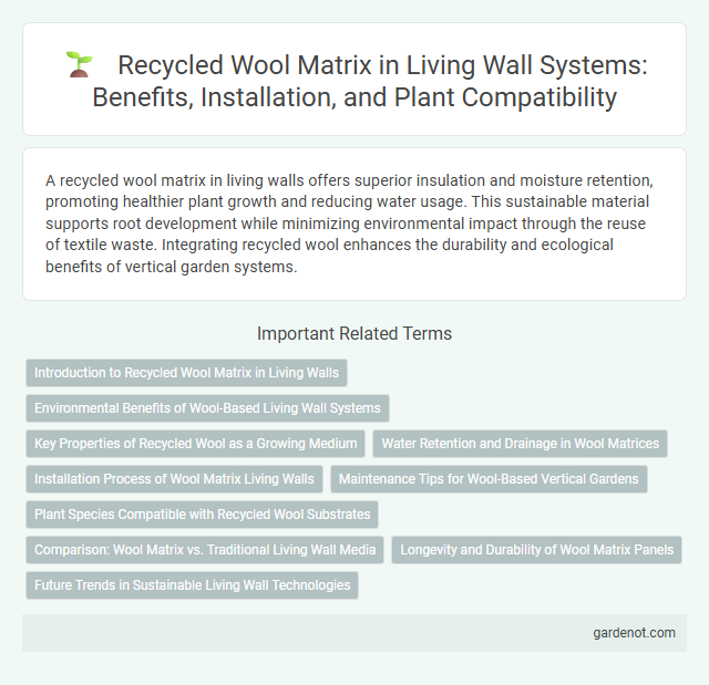 Recycled Wool Matrix in Living Wall Systems: Benefits, Installation, and Plant Compatibility