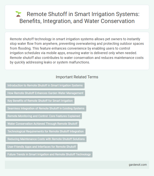 Remote Shutoff in Smart Irrigation Systems: Benefits, Integration, and Water Conservation