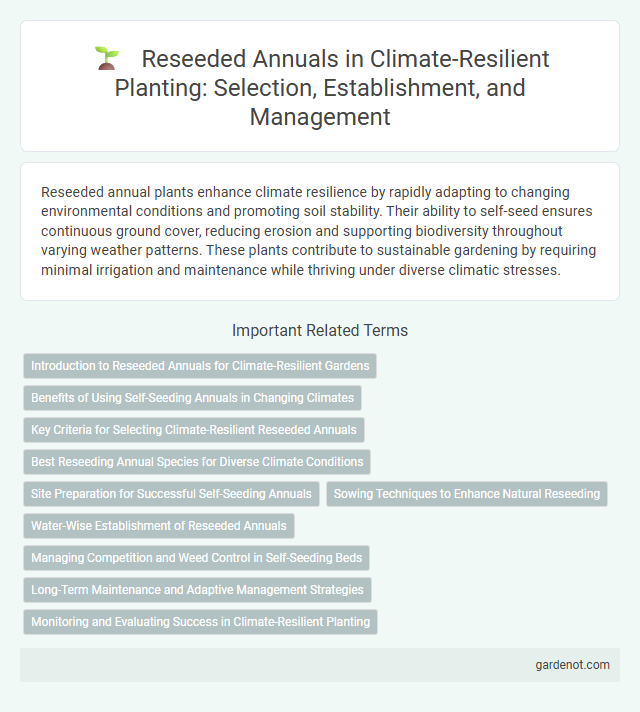Reseeded Annuals in Climate-Resilient Planting: Selection, Establishment, and Management