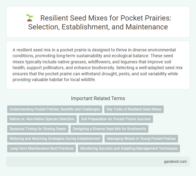 Resilient Seed Mixes for Pocket Prairies: Selection, Establishment, and Maintenance