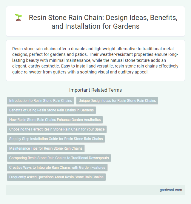 Resin Stone Rain Chain: Design Ideas, Benefits, and Installation for Gardens