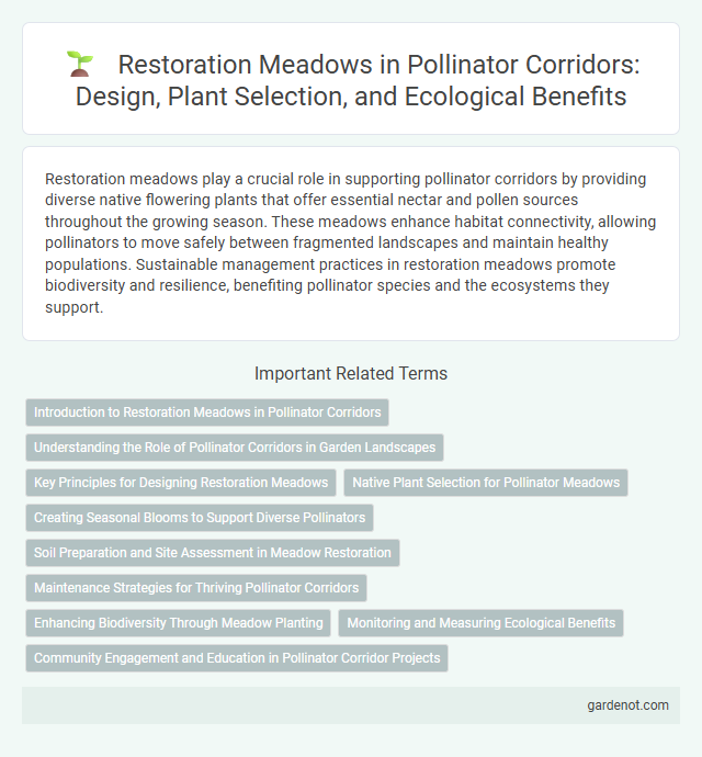 Restoration Meadows in Pollinator Corridors: Design, Plant Selection, and Ecological Benefits
