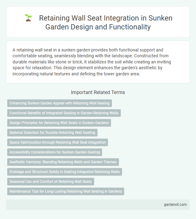 Retaining Wall Seat Integration in Sunken Garden Design and Functionality