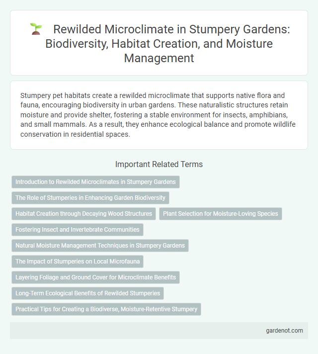 Rewilded Microclimate in Stumpery Gardens: Biodiversity, Habitat Creation, and Moisture Management
