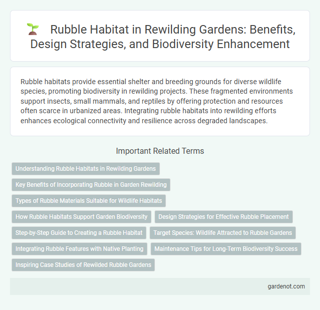 Rubble Habitat in Rewilding Gardens: Benefits, Design Strategies, and Biodiversity Enhancement