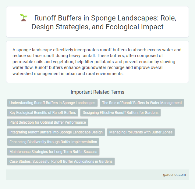 Runoff Buffers in Sponge Landscapes: Role, Design Strategies, and Ecological Impact