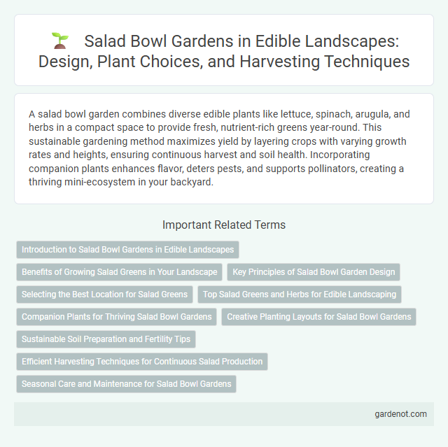 Salad Bowl Gardens in Edible Landscapes: Design, Plant Choices, and Harvesting Techniques