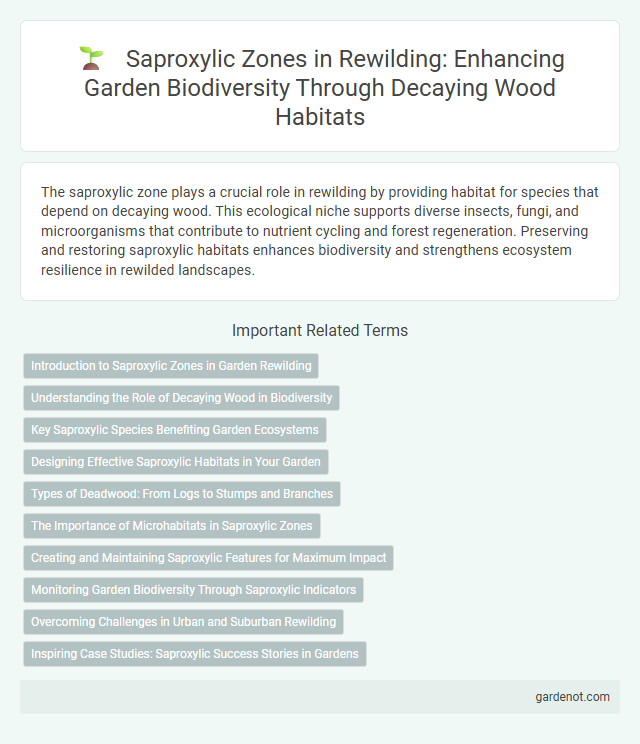 Saproxylic Zones in Rewilding: Enhancing Garden Biodiversity Through Decaying Wood Habitats