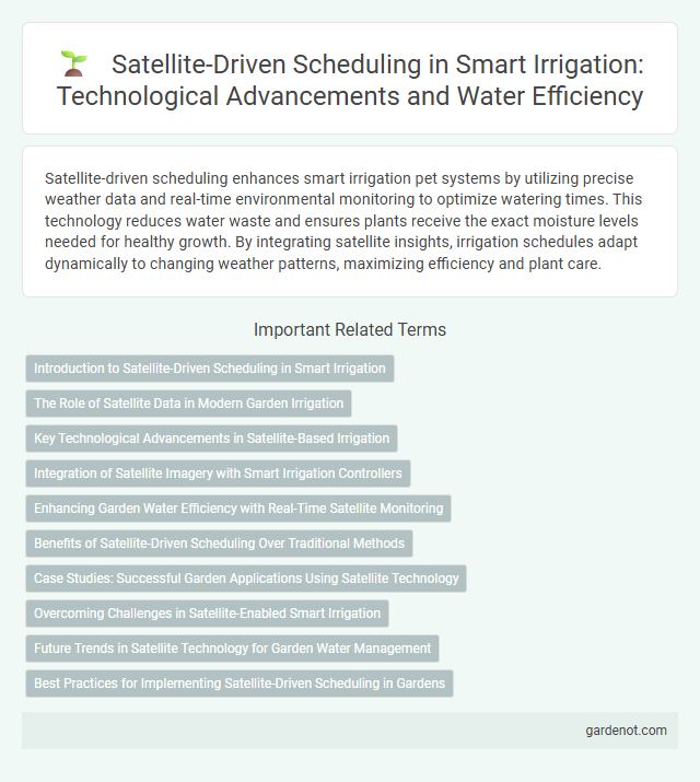 Satellite-Driven Scheduling in Smart Irrigation: Technological Advancements and Water Efficiency