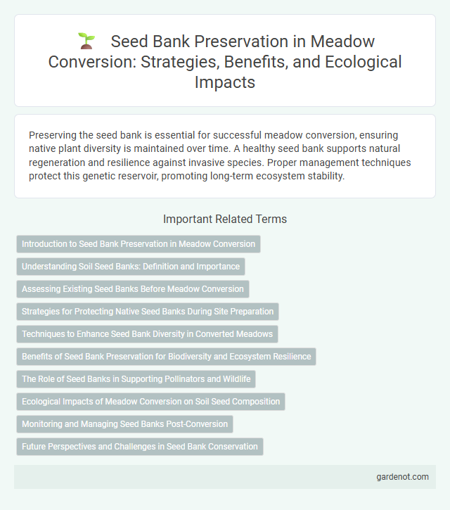 Seed Bank Preservation in Meadow Conversion: Strategies, Benefits, and Ecological Impacts