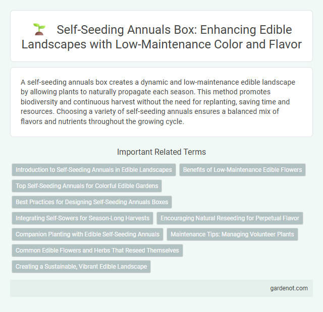 Self-Seeding Annuals Box: Enhancing Edible Landscapes with Low-Maintenance Color and Flavor
