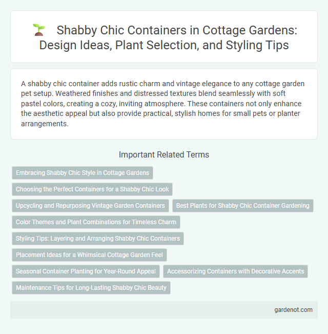 Shabby Chic Containers in Cottage Gardens: Design Ideas, Plant Selection, and Styling Tips