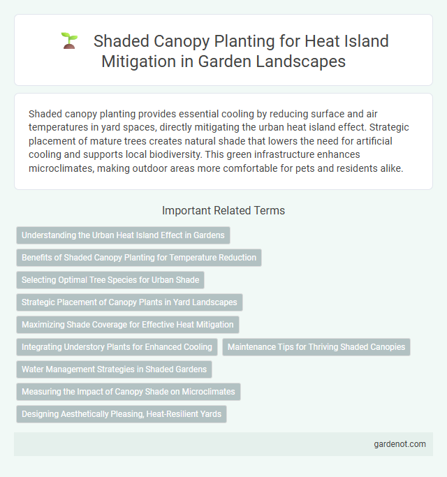 Shaded Canopy Planting for Heat Island Mitigation in Garden Landscapes