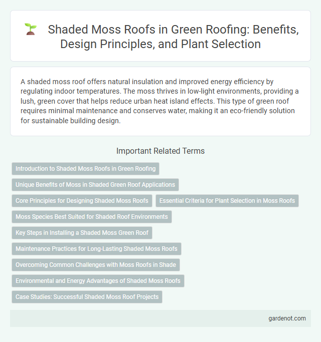 Shaded Moss Roofs in Green Roofing: Benefits, Design Principles, and Plant Selection