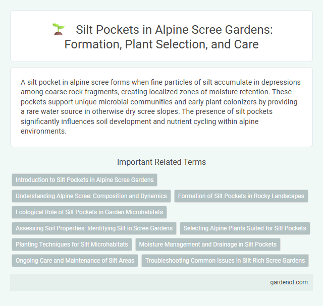 Silt Pockets in Alpine Scree Gardens: Formation, Plant Selection, and Care