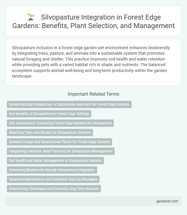 Silvopasture Integration in Forest Edge Gardens: Benefits, Plant Selection, and Management