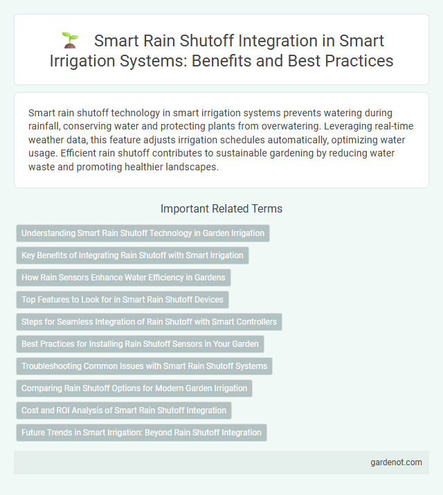 Smart Rain Shutoff Integration in Smart Irrigation Systems: Benefits and Best Practices