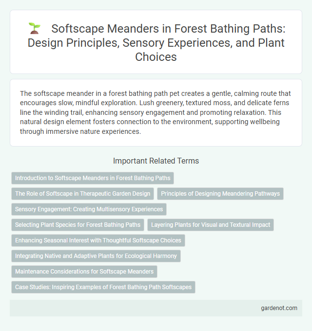 Softscape Meanders in Forest Bathing Paths: Design Principles, Sensory Experiences, and Plant Choices