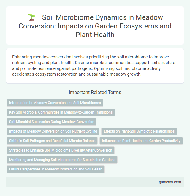 Soil Microbiome Dynamics in Meadow Conversion: Impacts on Garden Ecosystems and Plant Health