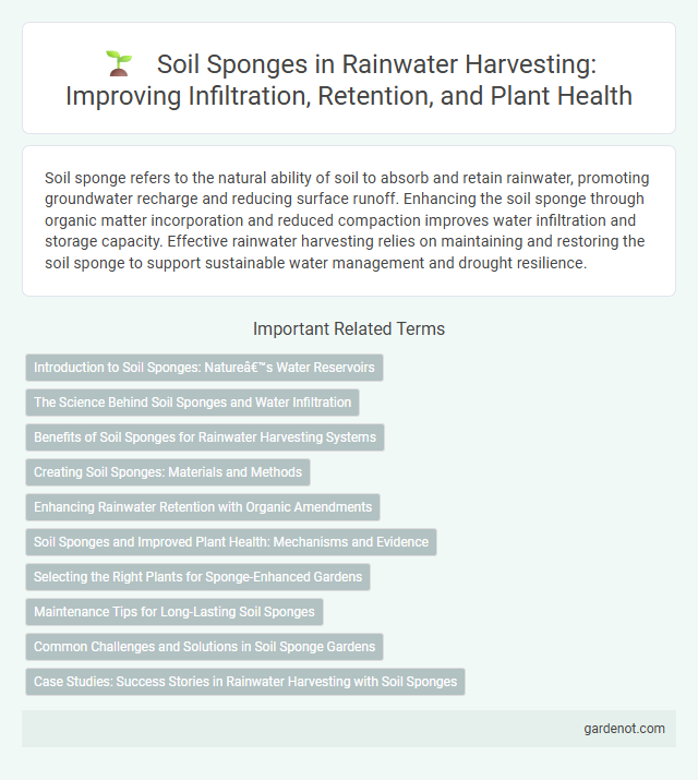 Soil Sponges in Rainwater Harvesting: Improving Infiltration, Retention, and Plant Health