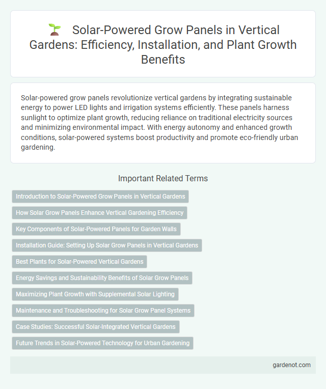 Solar-Powered Grow Panels in Vertical Gardens: Efficiency, Installation, and Plant Growth Benefits