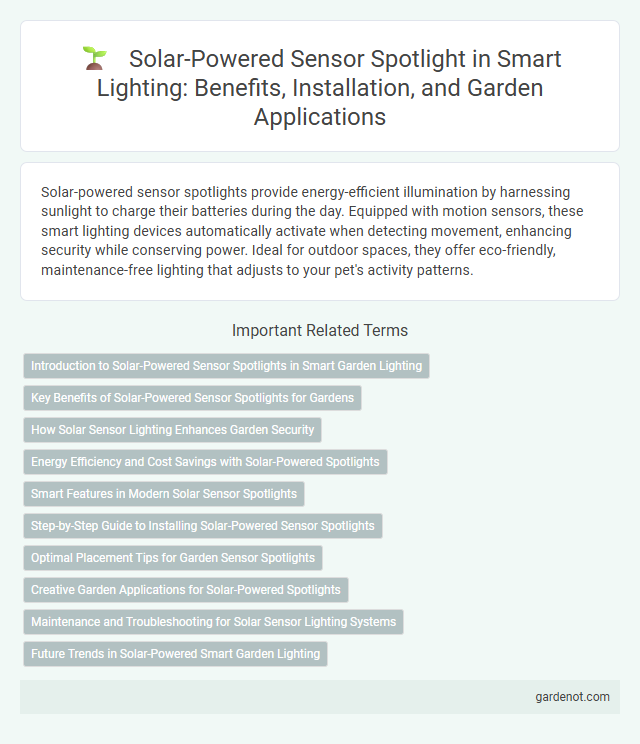 Solar-Powered Sensor Spotlight in Smart Lighting: Benefits, Installation, and Garden Applications