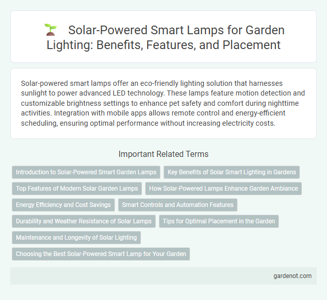 Solar-Powered Smart Lamps for Garden Lighting: Benefits, Features, and Placement
