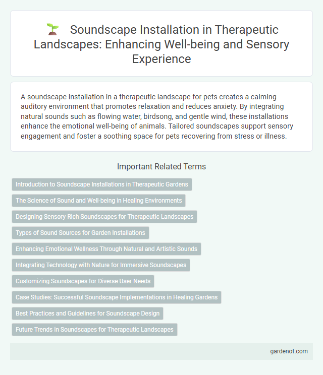 Soundscape Installation in Therapeutic Landscapes: Enhancing Well-being and Sensory Experience