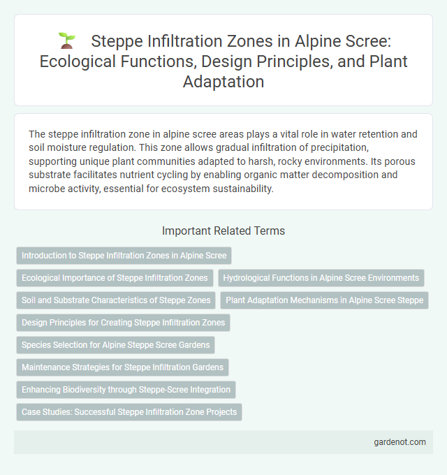 Steppe Infiltration Zones in Alpine Scree: Ecological Functions, Design Principles, and Plant Adaptation