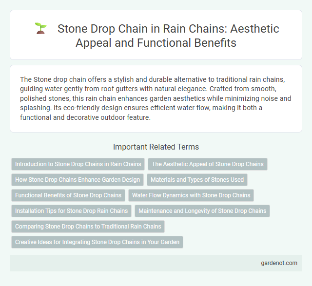 Stone Drop Chain in Rain Chains: Aesthetic Appeal and Functional Benefits