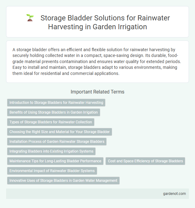 Storage Bladder Solutions for Rainwater Harvesting in Garden Irrigation