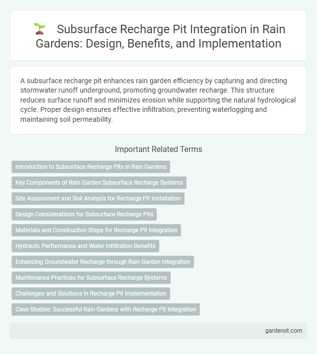 Subsurface Recharge Pit Integration in Rain Gardens: Design, Benefits, and Implementation