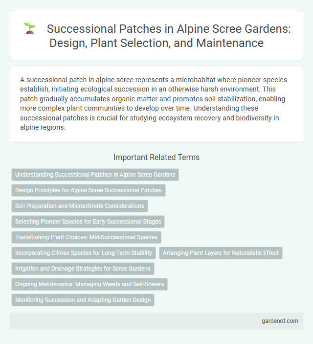 Successional Patches in Alpine Scree Gardens: Design, Plant Selection, and Maintenance
