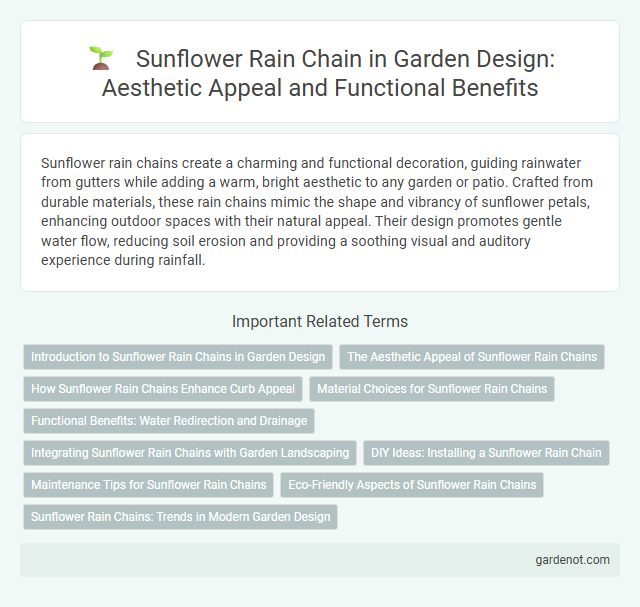 Sunflower Rain Chain in Garden Design: Aesthetic Appeal and Functional Benefits