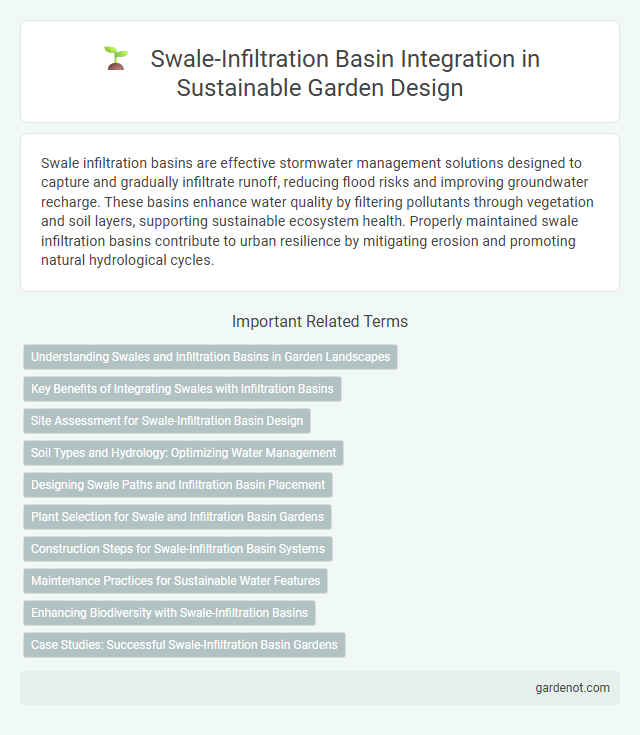 Swale-Infiltration Basin Integration in Sustainable Garden Design