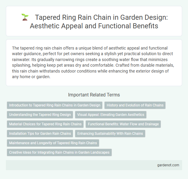 Tapered Ring Rain Chain in Garden Design: Aesthetic Appeal and Functional Benefits