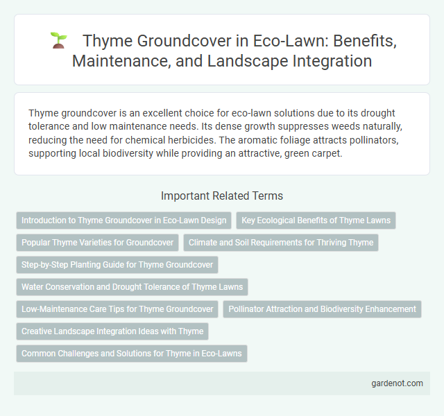 Thyme Groundcover in Eco-Lawn: Benefits, Maintenance, and Landscape Integration