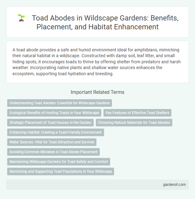 Toad Abodes in Wildscape Gardens: Benefits, Placement, and Habitat Enhancement