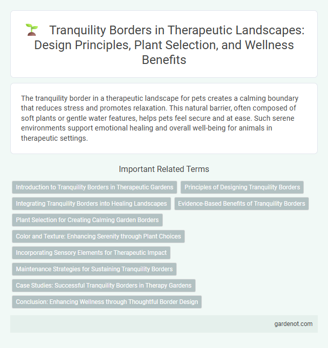 Tranquility Borders in Therapeutic Landscapes: Design Principles, Plant Selection, and Wellness Benefits