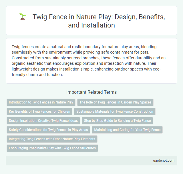 Twig Fence in Nature Play: Design, Benefits, and Installation