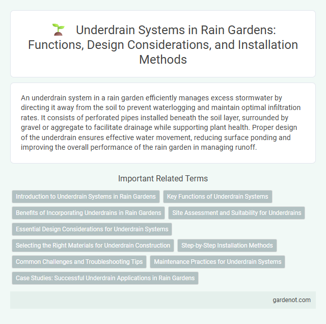 Underdrain Systems in Rain Gardens: Functions, Design Considerations, and Installation Methods