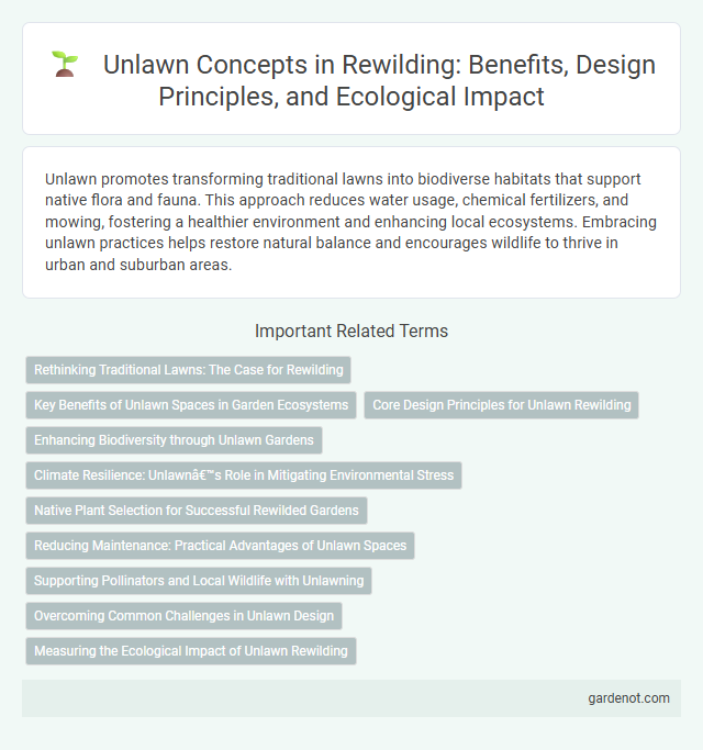 Unlawn Concepts in Rewilding: Benefits, Design Principles, and Ecological Impact