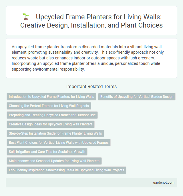 Upcycled Frame Planters for Living Walls: Creative Design, Installation, and Plant Choices